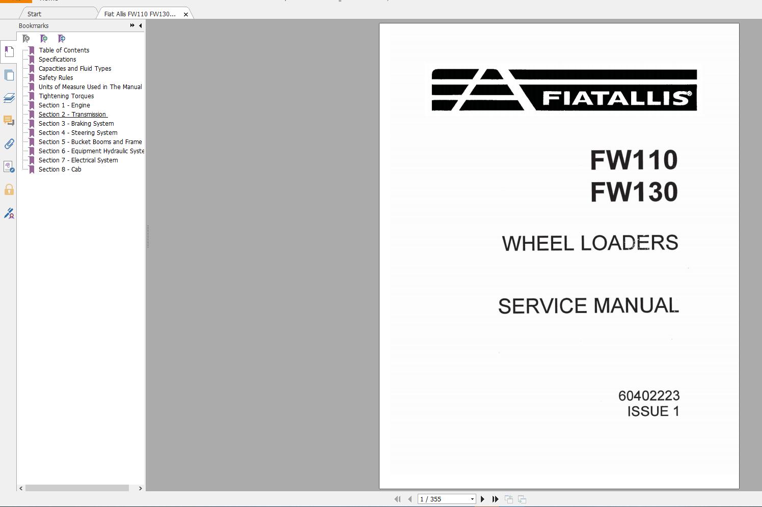 FIAT ALLIS WHEEL LOADER SERVICE MANUAL PDF7