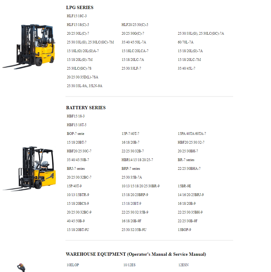 Hyundai Forklift Trucks Service Manual 2 1