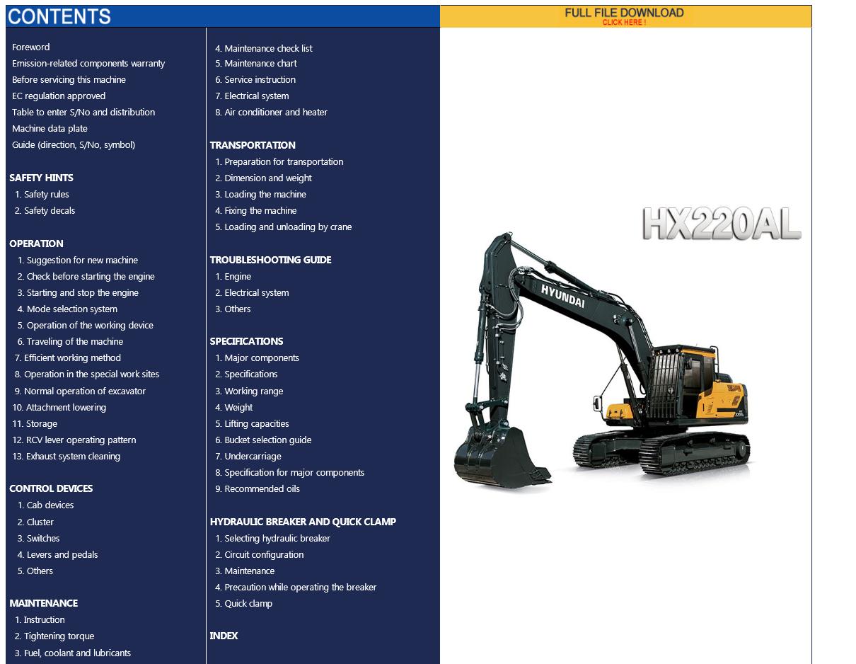 Hyundai Heavy Equipment Operator Manual 062020 Offline DVD5 1