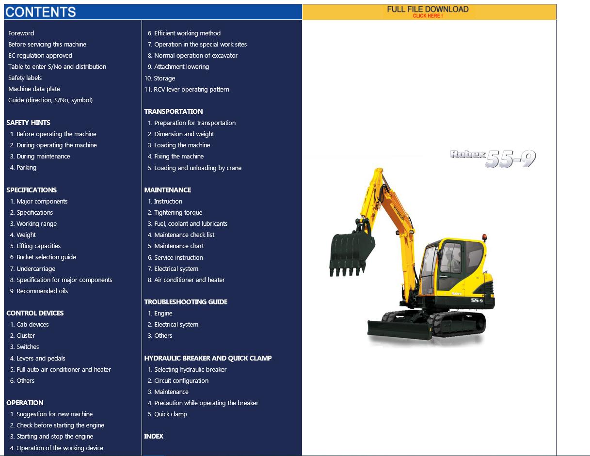 Hyundai Heavy Equipment Operator Manual 062020 Offline DVD7
