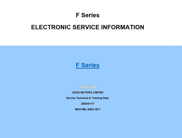 ISUZUTruck2019 2020WorkshopManualServiceTechnicalDTCETMWiringDiagram1