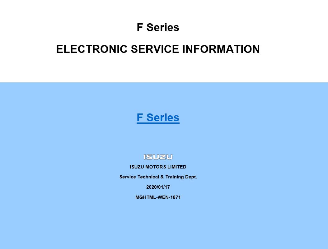 ISUZUTruck2019 2020WorkshopManualServiceTechnicalDTCETMWiringDiagram1