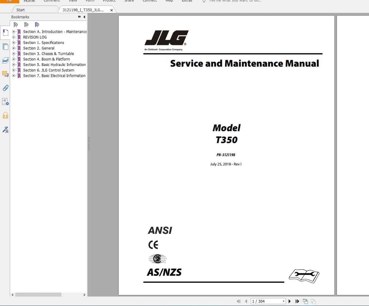 JLG Operators Service and Part Manuals 2020 Full PDF 30GB 6