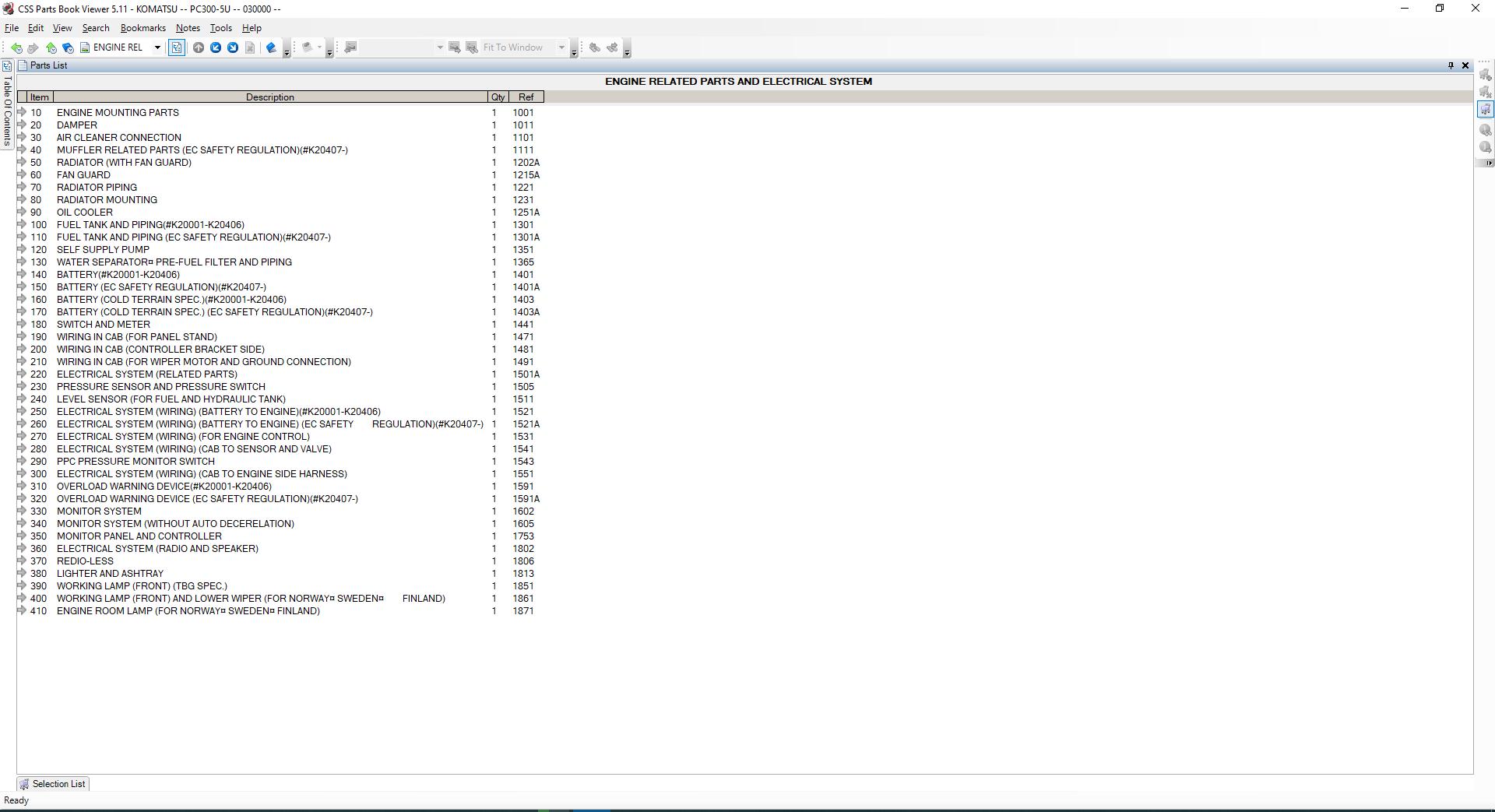KomatsuEPCLinkoneCSSPartsVewer511EU20205