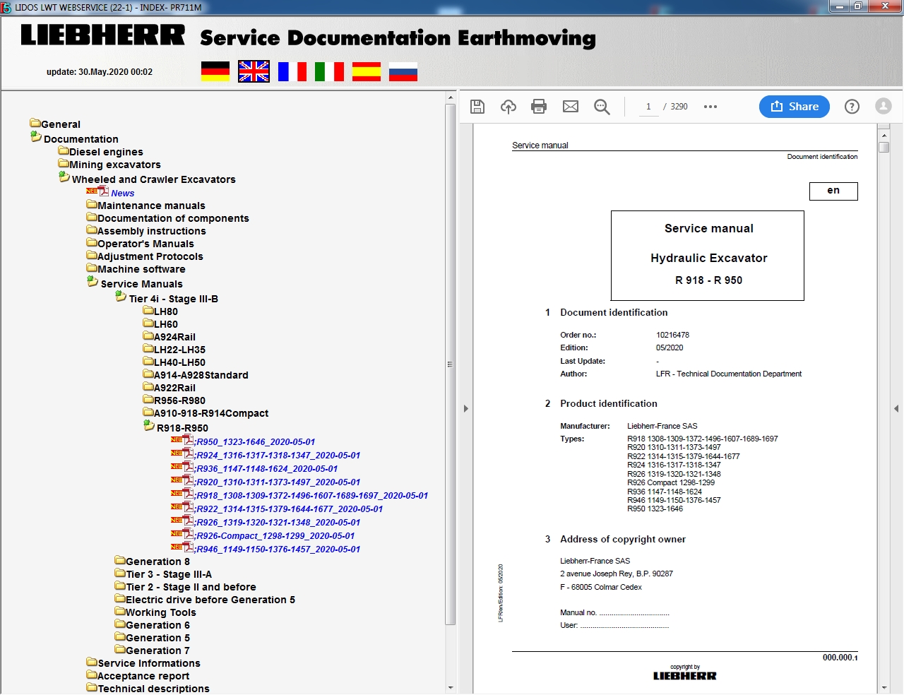 Liebherr Lidos COTLBHLFRLHBLWELWT Online EPC Service Document Updated 06202015