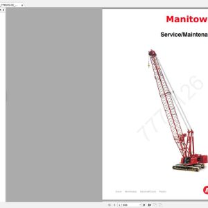 Manitowoc Crawler Cranes All Full Model Service Manual DVD4