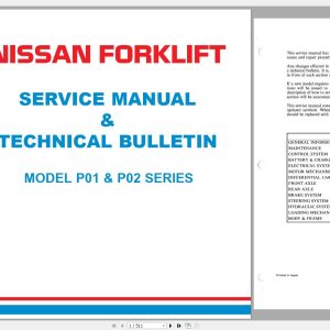 Nissan Forklift Electric P01P02 Series Service ManualEN 1