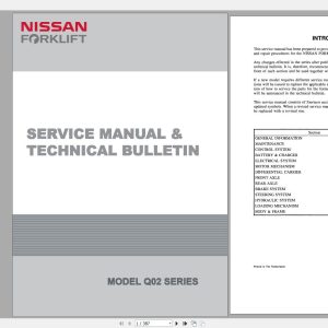 Nissan Forklift Electric Q02 Series Service ManualENDE 1