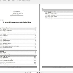 Nissan Forklift Warehouse PLL PSD PSL PLE 119000 110y Service ManualENDE 1