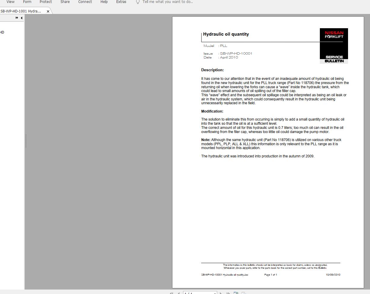 Nissan Forklift Warehouse PLL PSD PSL PLE 119000 110y Service ManualENDE 5