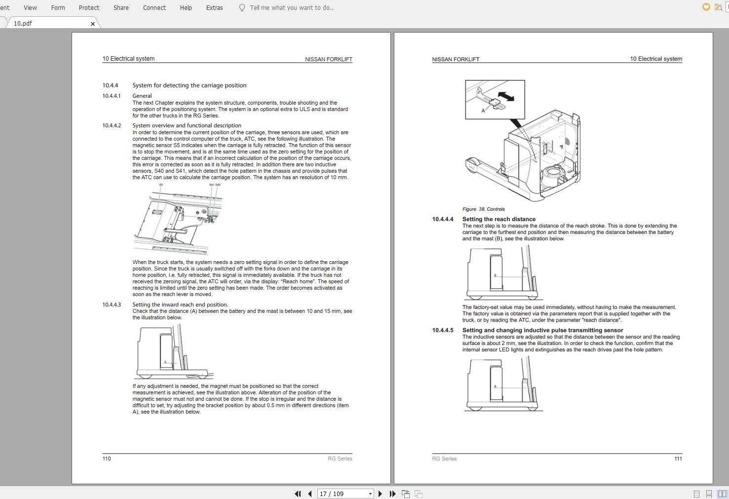 Nissan Forklift Warehouse RG Series Service ManualEN 4