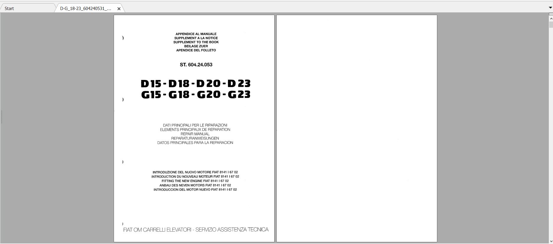 Pimespo Forklift D15 D18 D20 D23 G15 G18 G20 G23 Repair Manual60424053 1