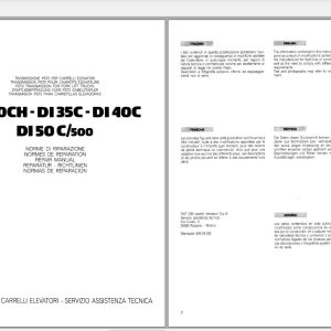 Pimespo Forklift Di30ch Di35c Di40c Di50c500 Repair Manual 1