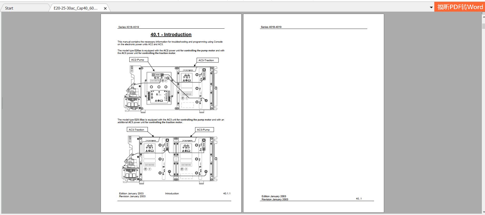 Pimespo Forklift E20ac4018 E2530ac4019e Service Manual60424145gb 2