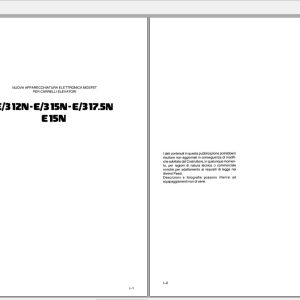 Pimespo Forklift E312n E315n E3 17 5n E15n Service Manual60424058 2