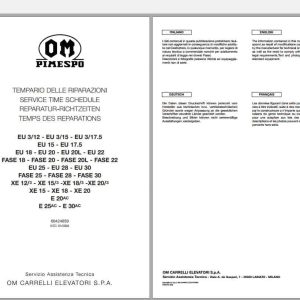 Pimespo Forklift Eu 312 E 30ac Service Manual60424059 2