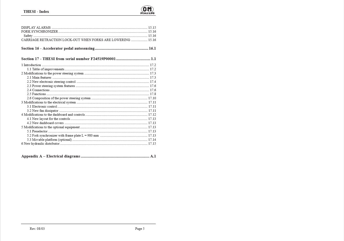 Pimespo Forklift Series 4519 Service Manual604203339 1