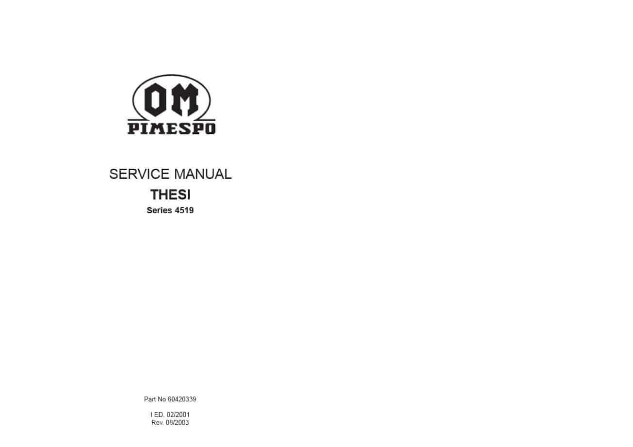 Pimespo Forklift Series 4519 Service Manual604203339 3