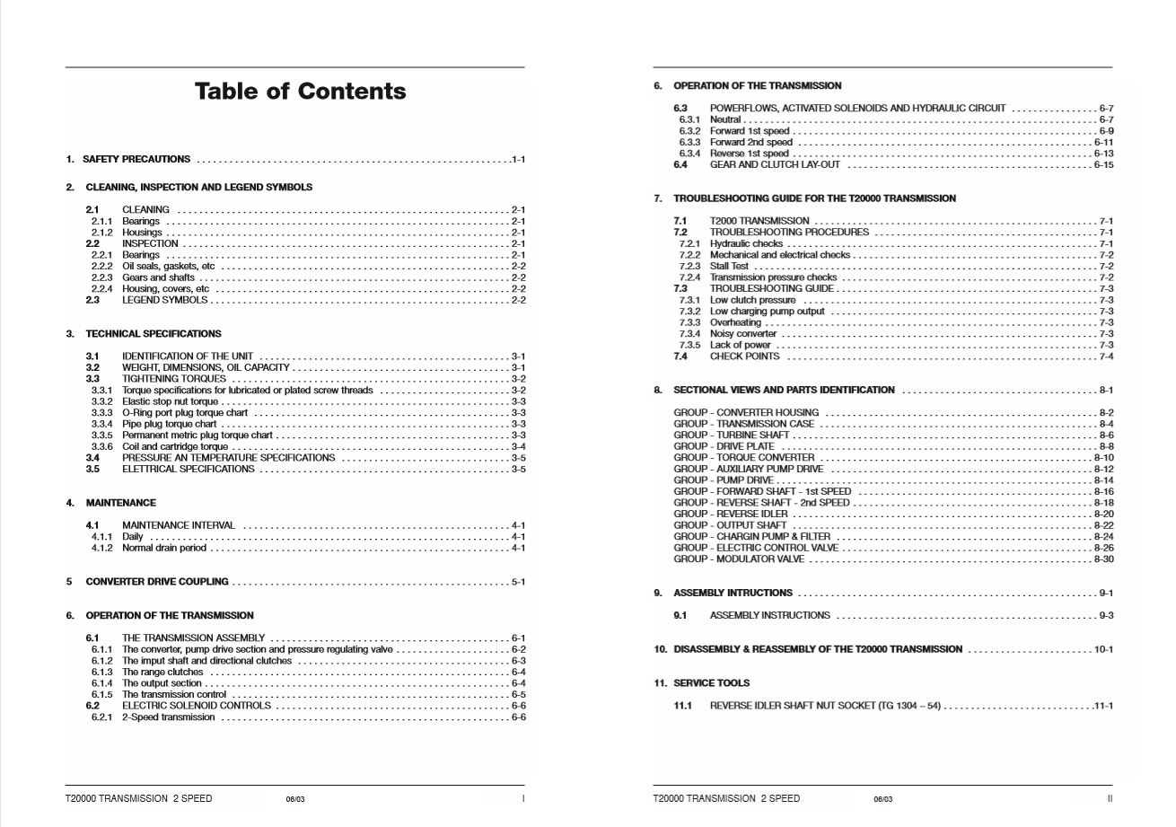 Pimespo Forklift T20000 Service Manual60424147 1