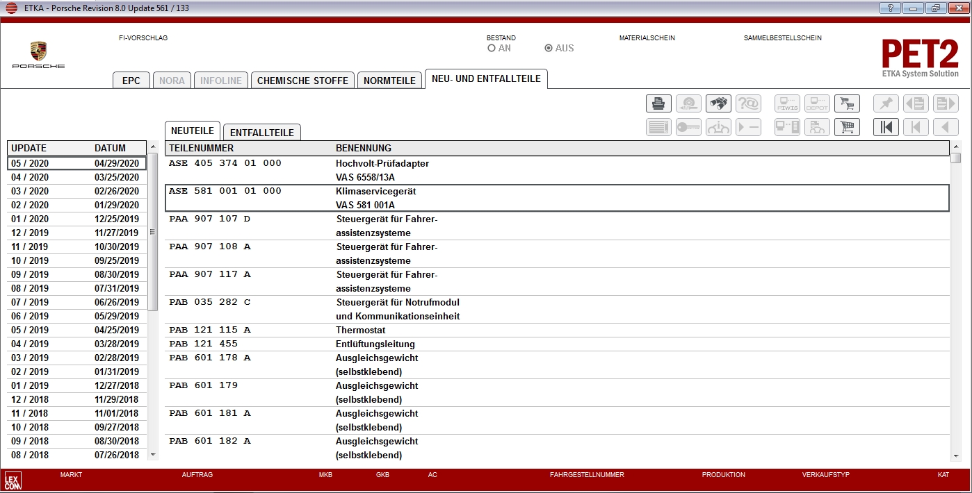 Porsche PET2 80 Q3 Spare Parts Catalog 052020 2