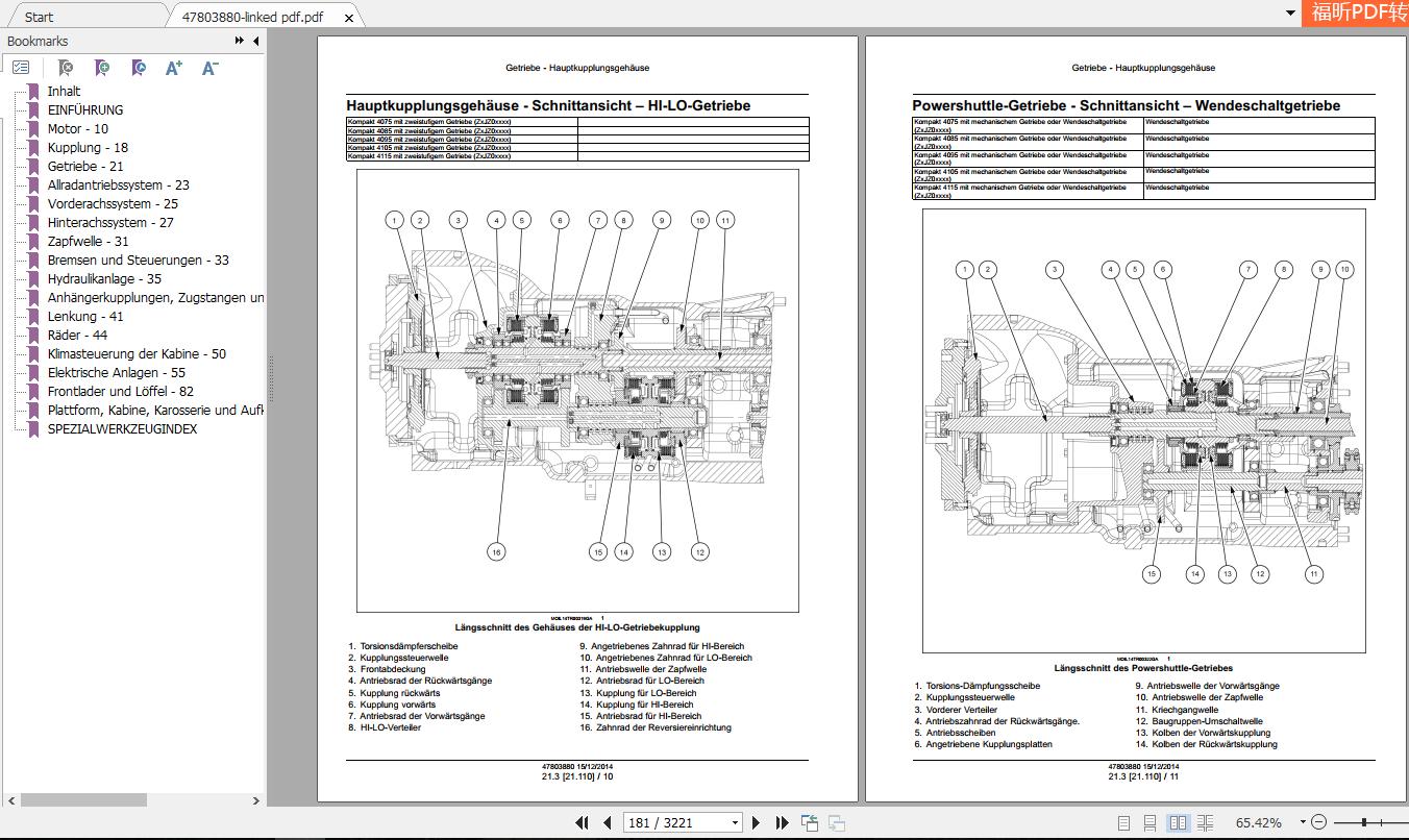 Steyr 4075 4085 4095 4105 4115 Compact Tractor Workshop Manual47803880De 4