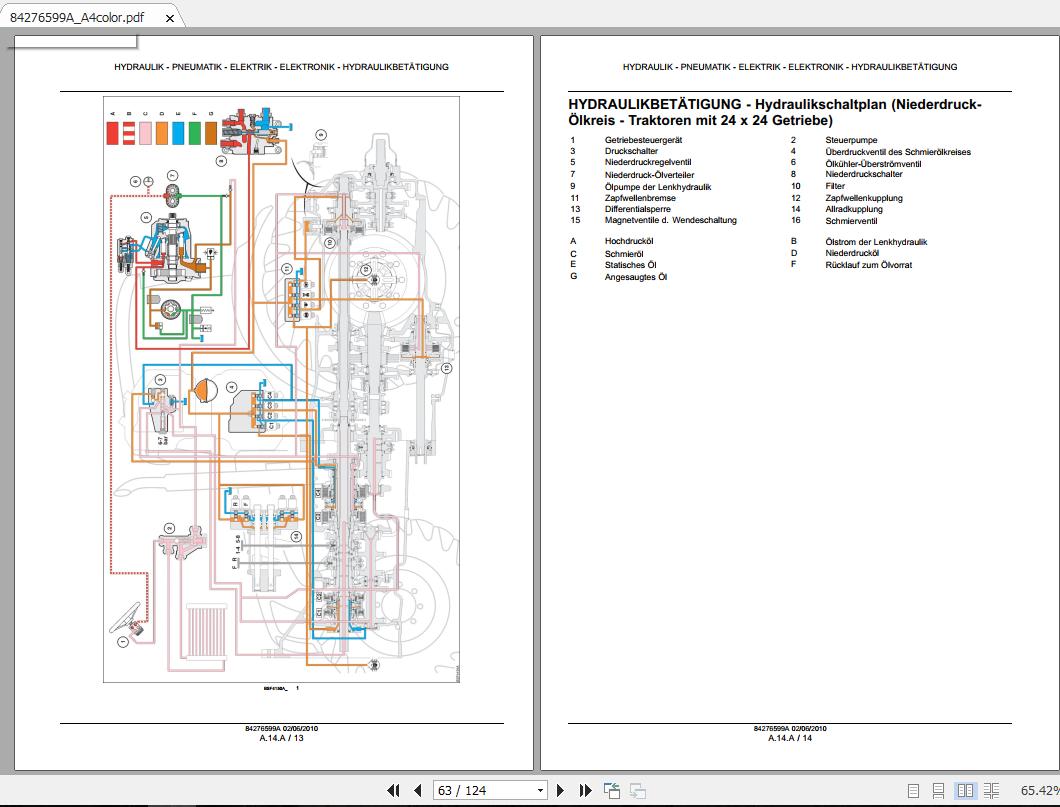 Steyr Hydraulic Pneumatic Electric Schematic84276599ADe 2