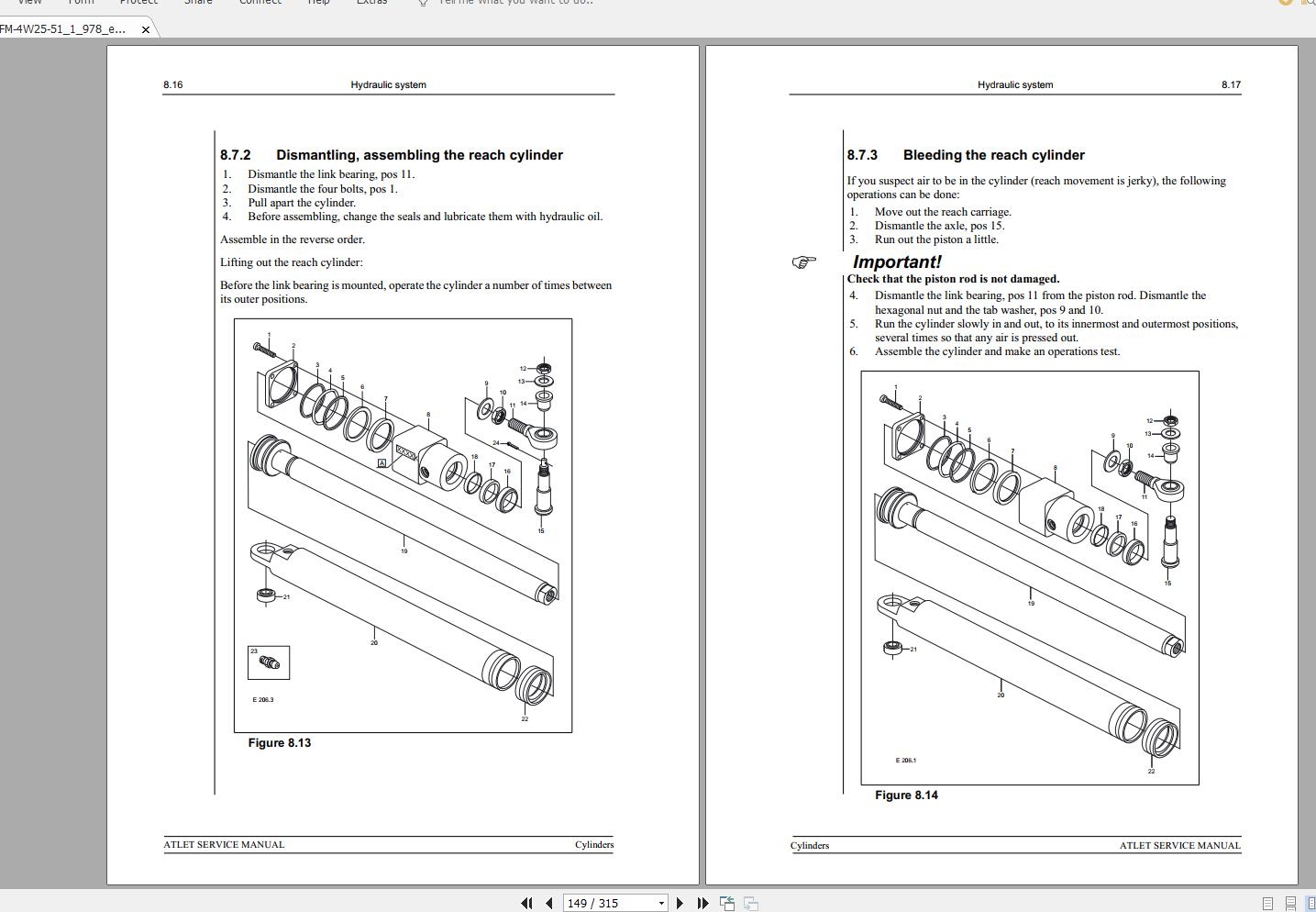 Still Reach Truck FM 4W 25 Service Maintenance Manual172303 3