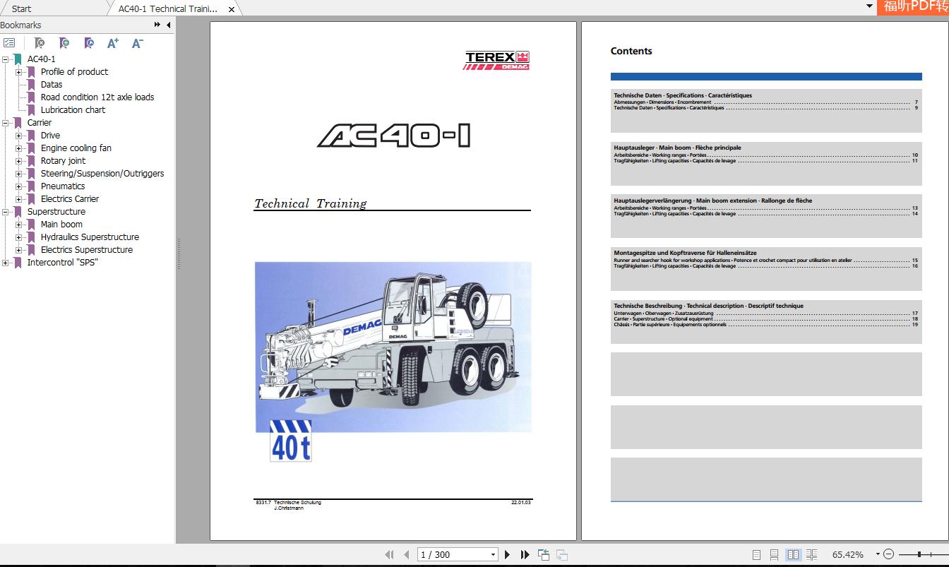 Terex AC40 1 Operation Maintenance Technical Training Manual 2