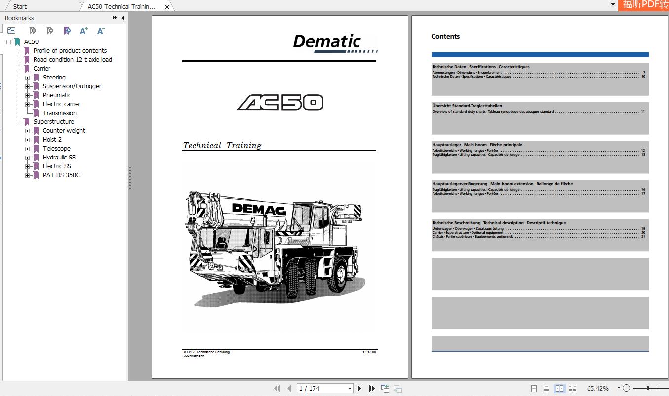Terex AC50 Crane Technical Training Manual 2