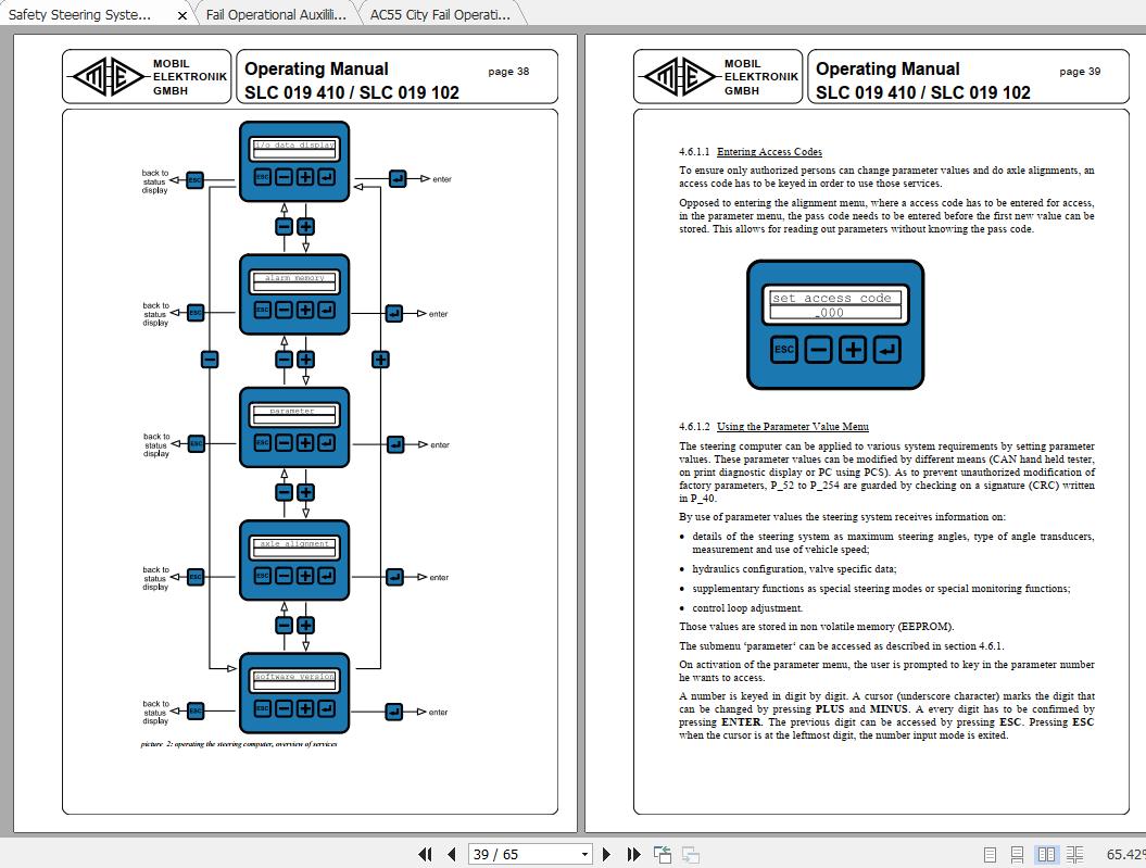 Terex AC55 1 City Crane Steering System Operating Manual 3