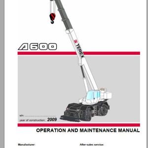 Terex Crane A600 Operation and Maintenance Manual 1