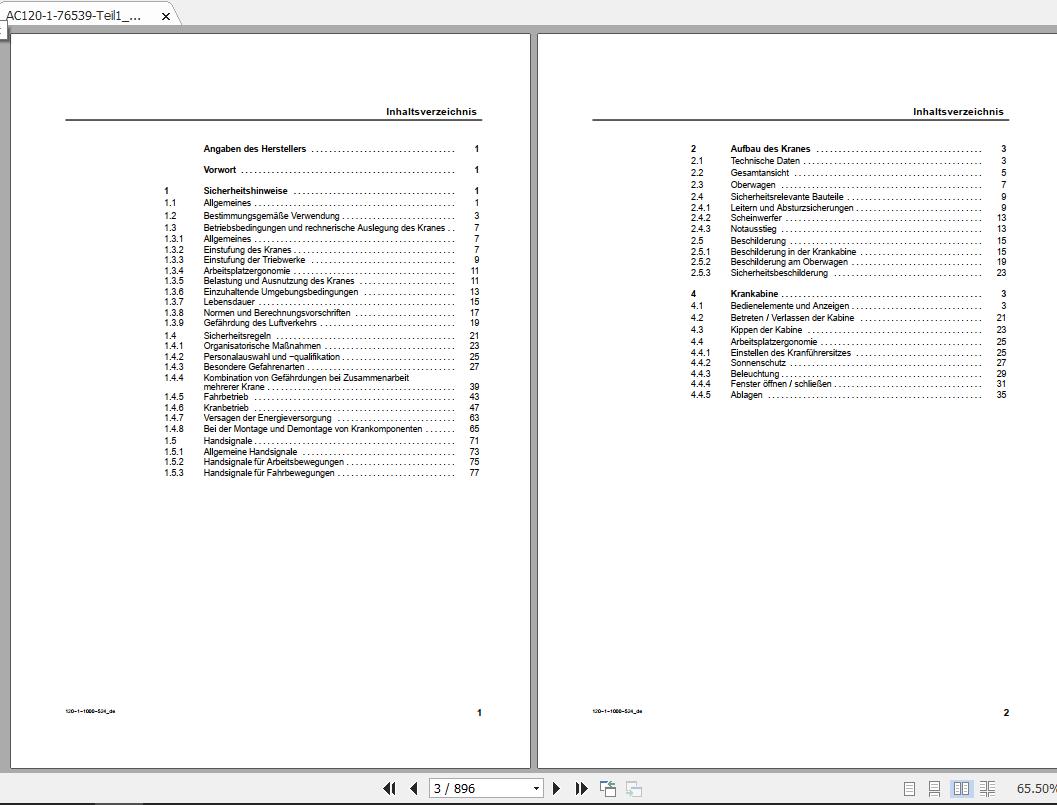 Terex Crane AC120 1 Operation and Maintenance ManualDe 2