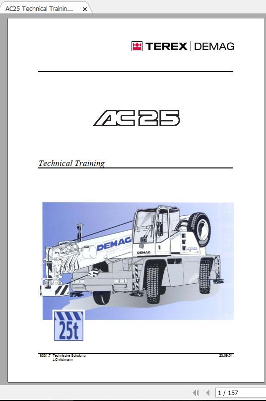Terex Crane AC25 Operation and Maintenance ManualDe 1