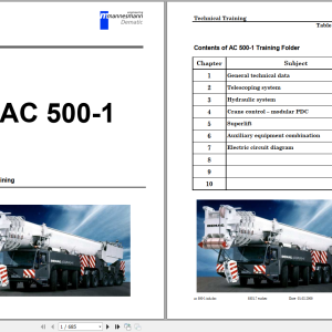 Terex Crane AC500 1 Technical Training Manual 1