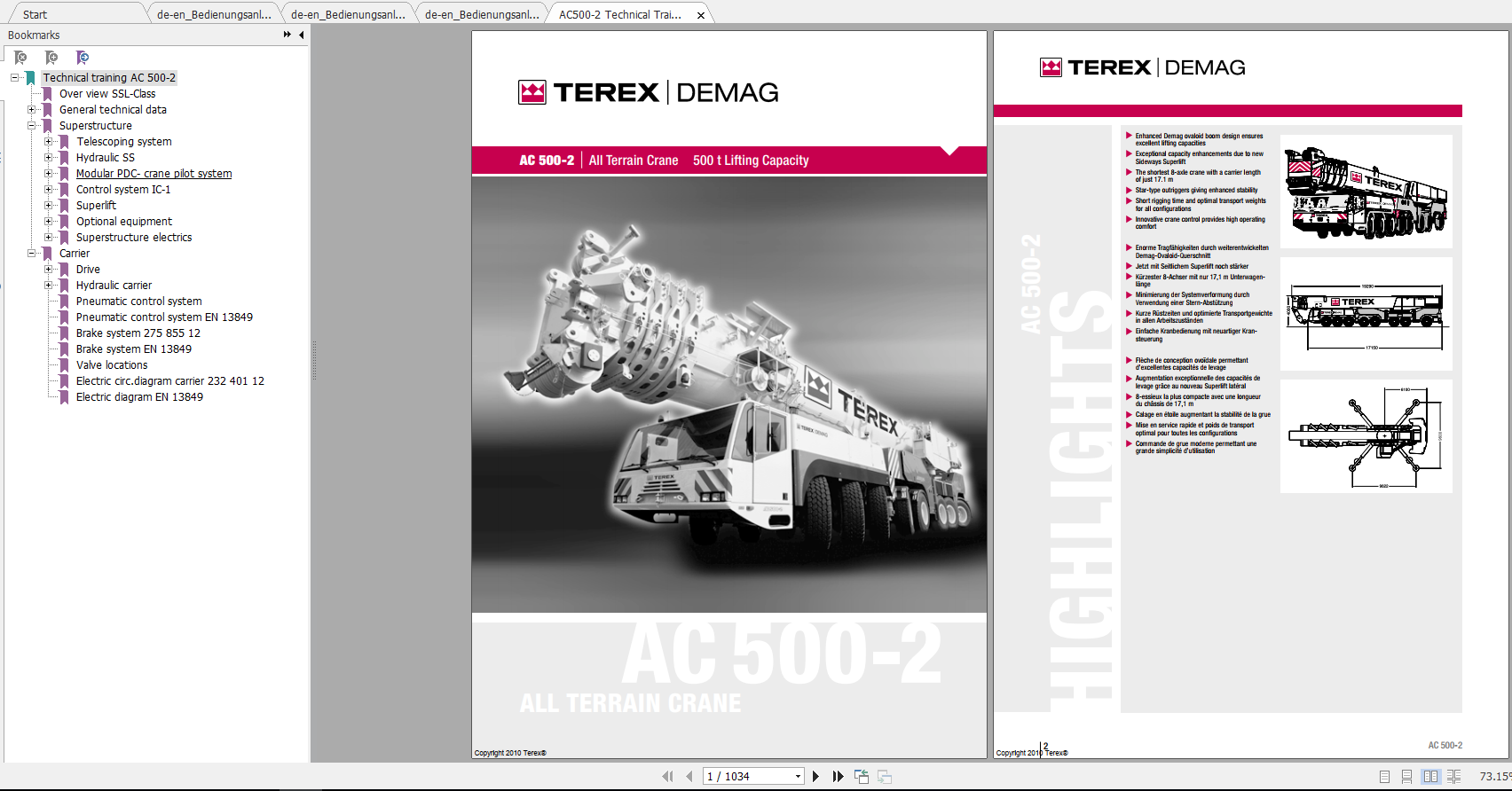 Terex Crane AC500 2 Technical Training Manual 2