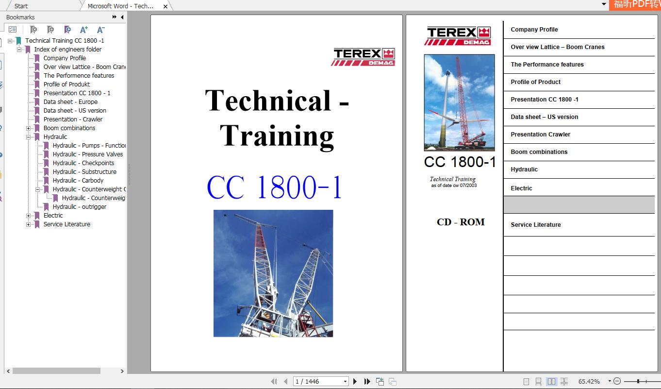 Terex Crane CC1800 1 Technical Training Manual 1