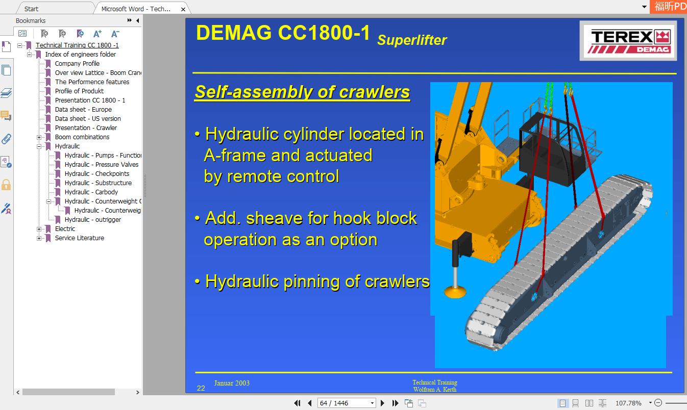 Terex Crane CC1800 1 Technical Training Manual 4