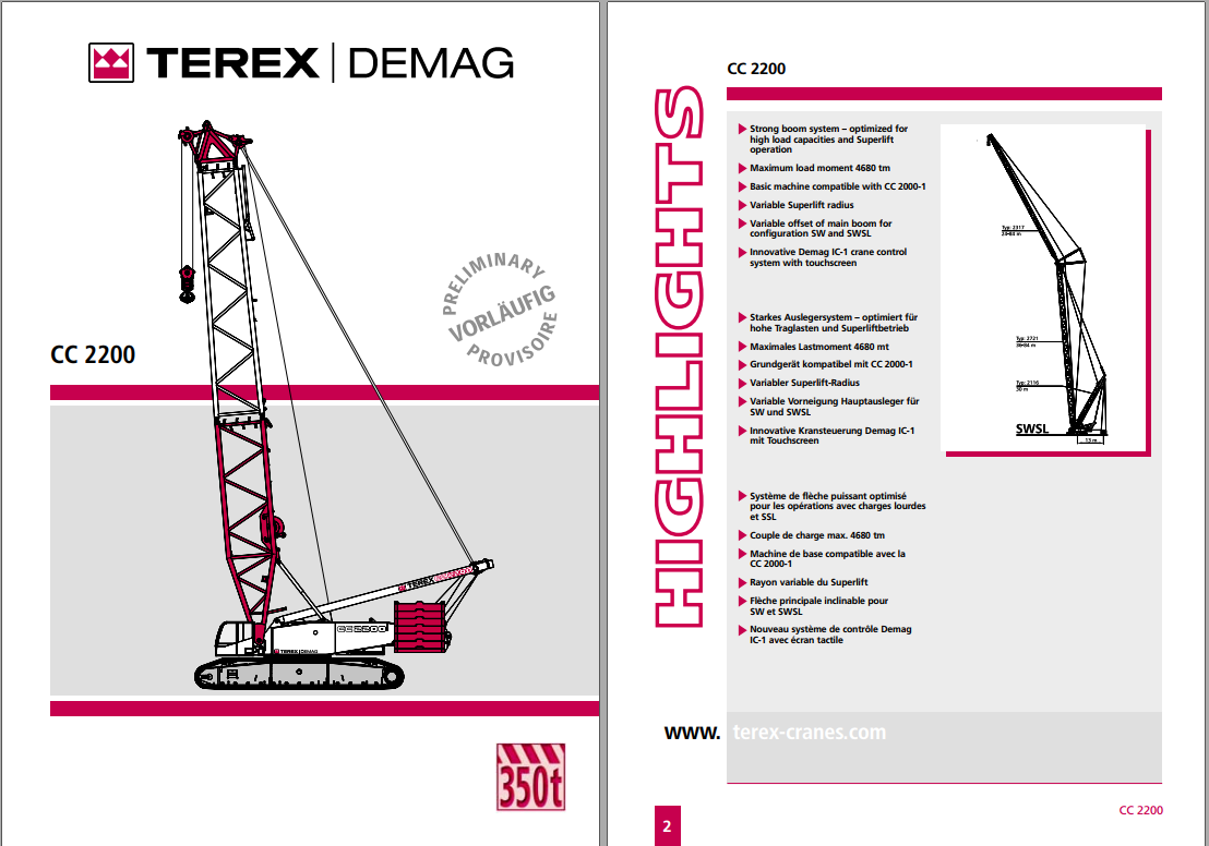 Terex Crane CC2200 Technical Training Manual 1