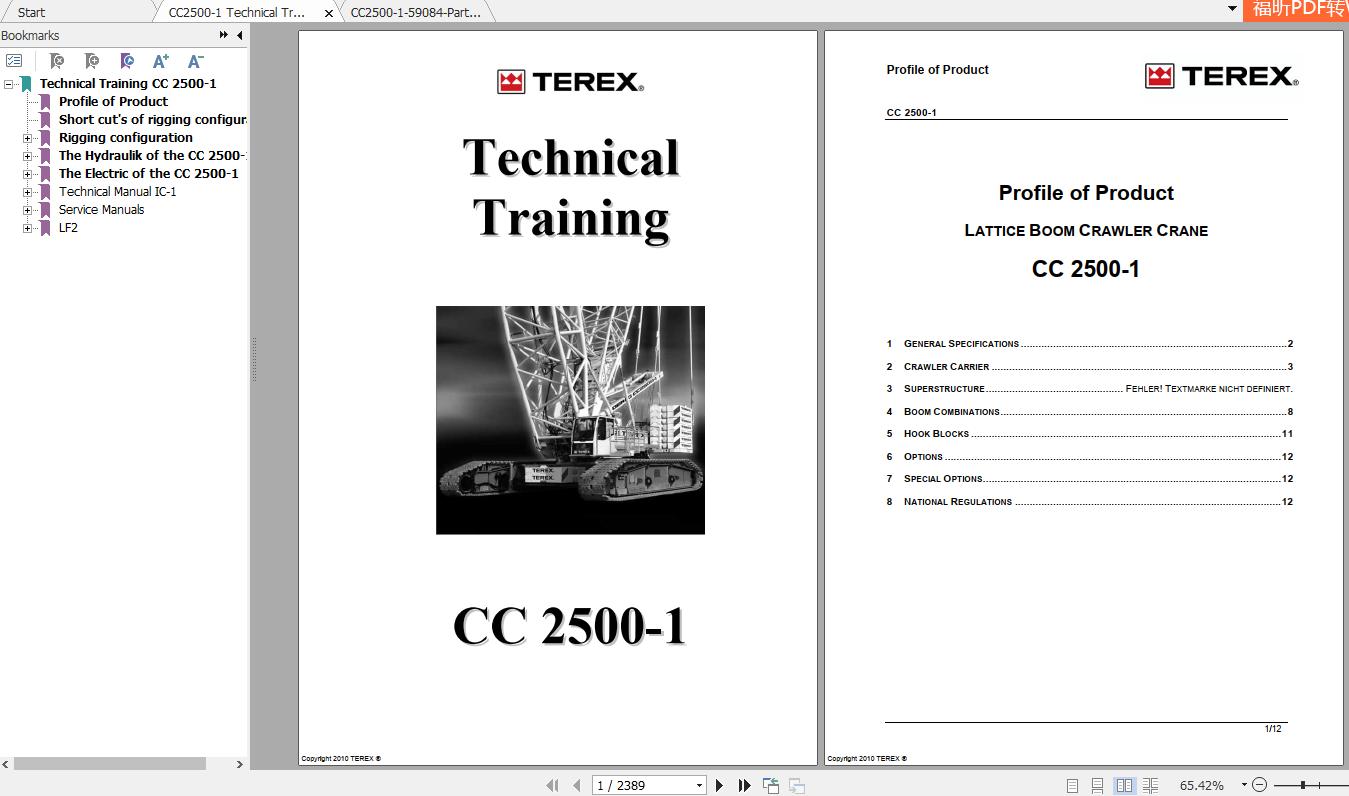 Terex Crane CC2500 1 Technical Training Manual 2
