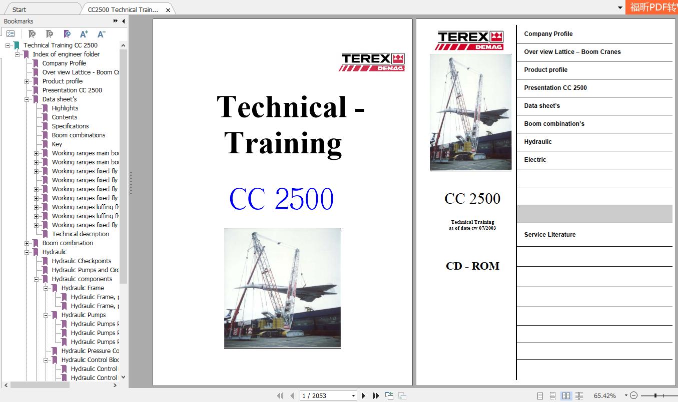 Terex Crane CC2500 Technical Training Manual 1