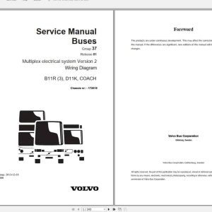 Volvo B11R 3 Trucks Service Manual Buses Wiring Diagrams 1