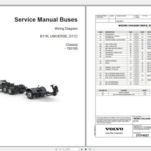 Volvo B11R Trucks Service Manual Buses Wiring Diagrams 1