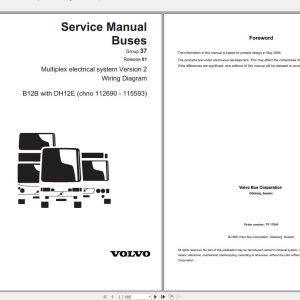 Volvo B12B Trucks Service Manual Buses Wiring Diagrams 1