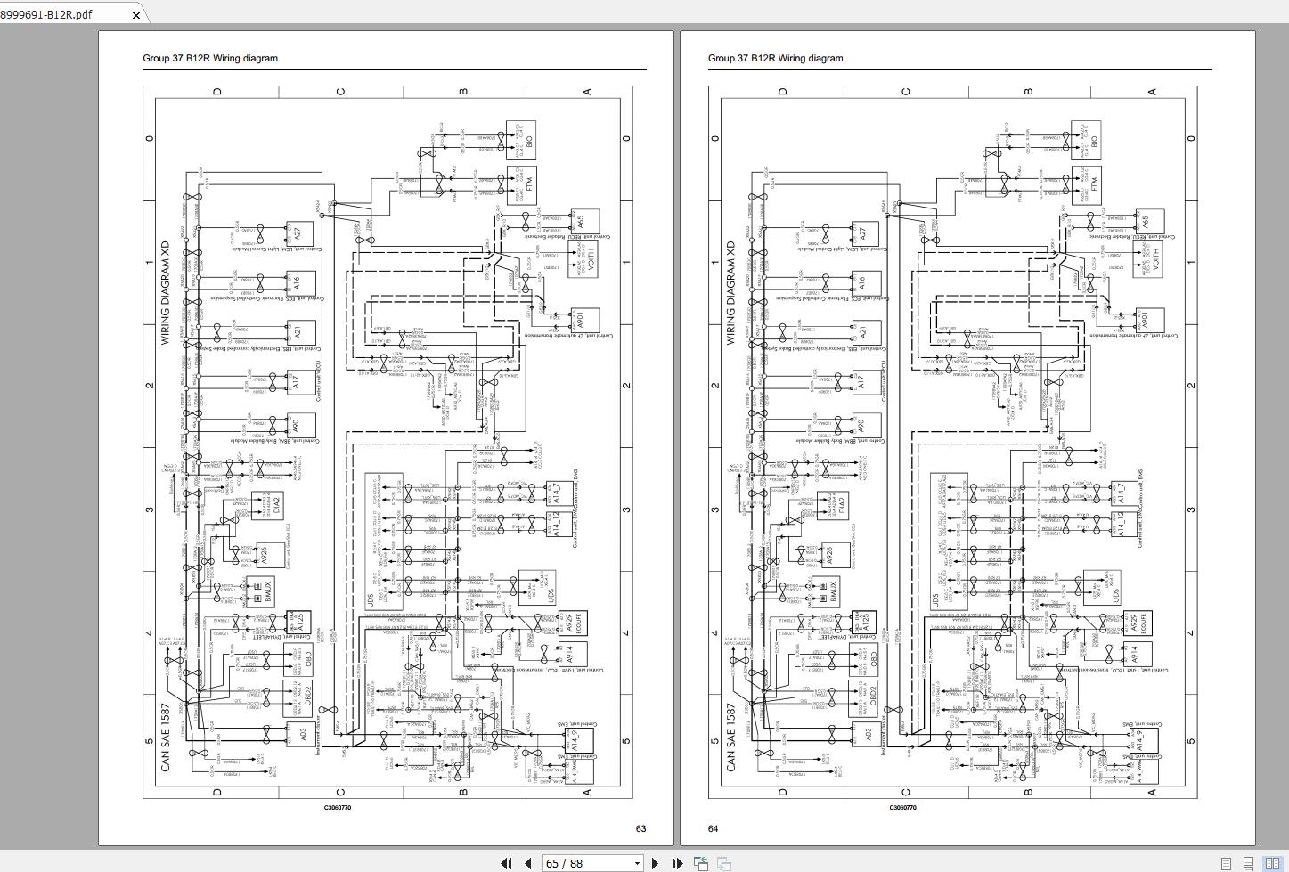 Volvo B12R Trucks Service Manual Buses Wiring Diagrams 4