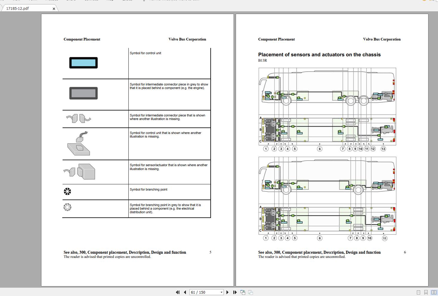 Volvo B13R Trucks Service Manual Buses Wiring Diagrams 3