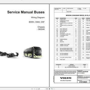Volvo B5RH Trucks Service Manual Buses Wiring Diagrams 1