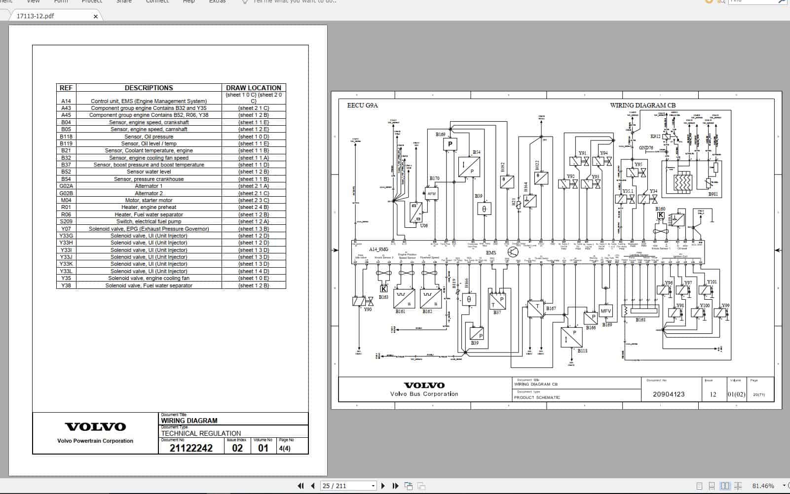 Volvo B9R Trucks Service Manual Buses Wiring Diagrams 3