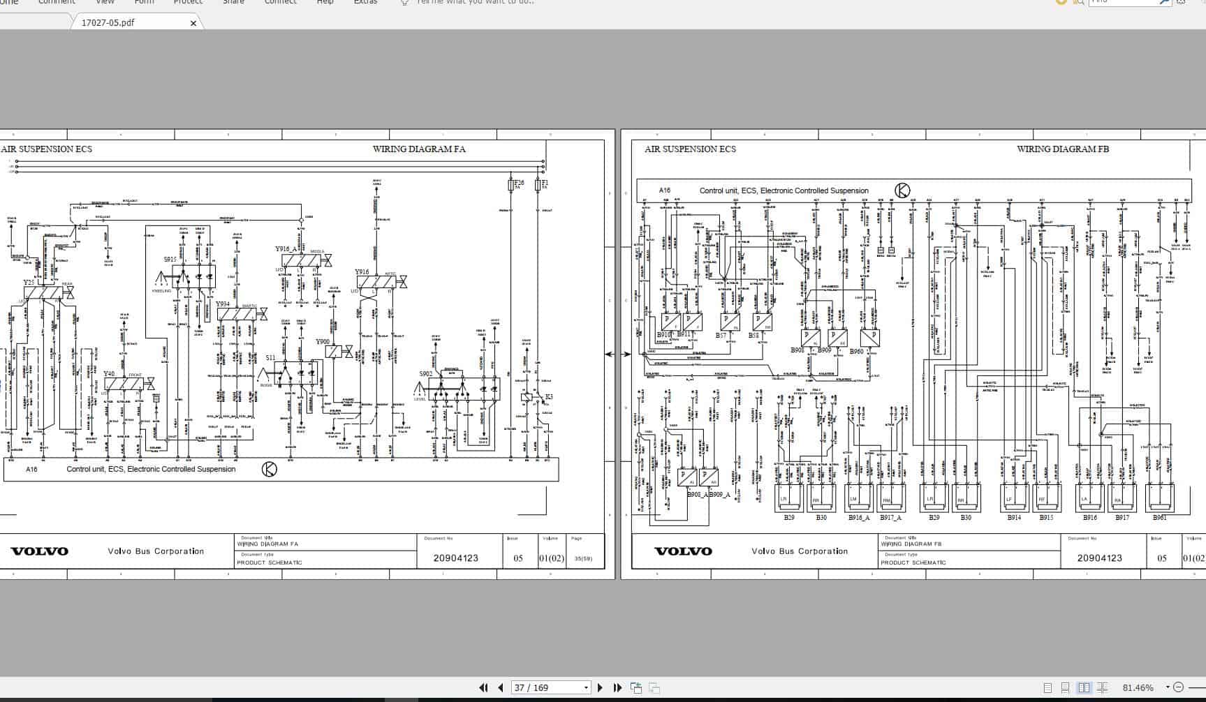 Volvo B9S Trucks Service Manual Buses Wiring Diagrams 2