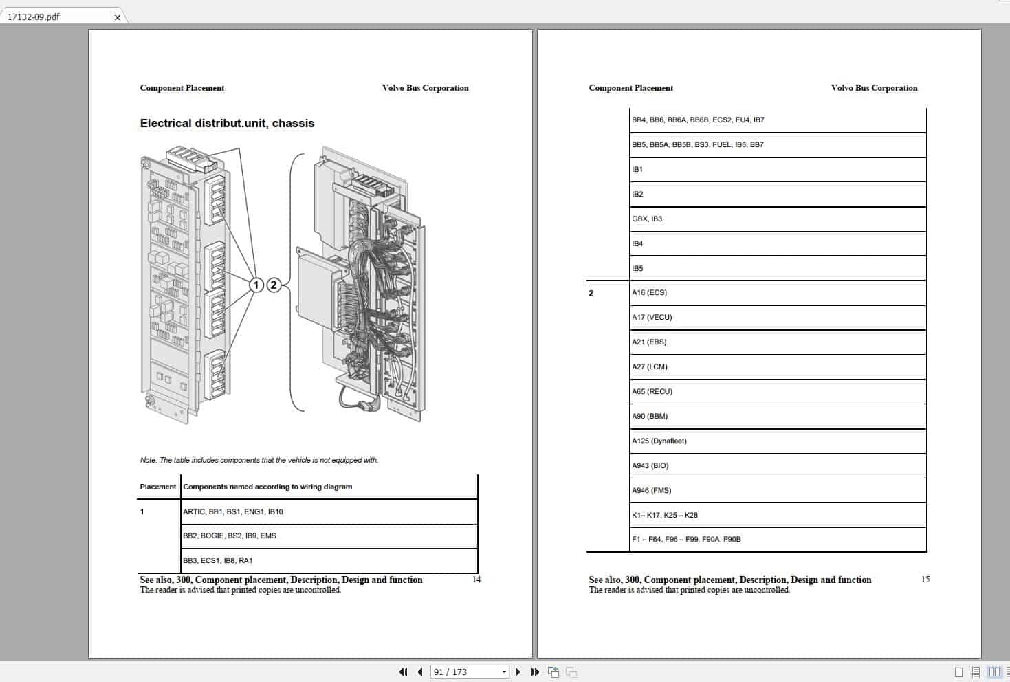 Volvo B9S Trucks Service Manual Buses Wiring Diagrams 5