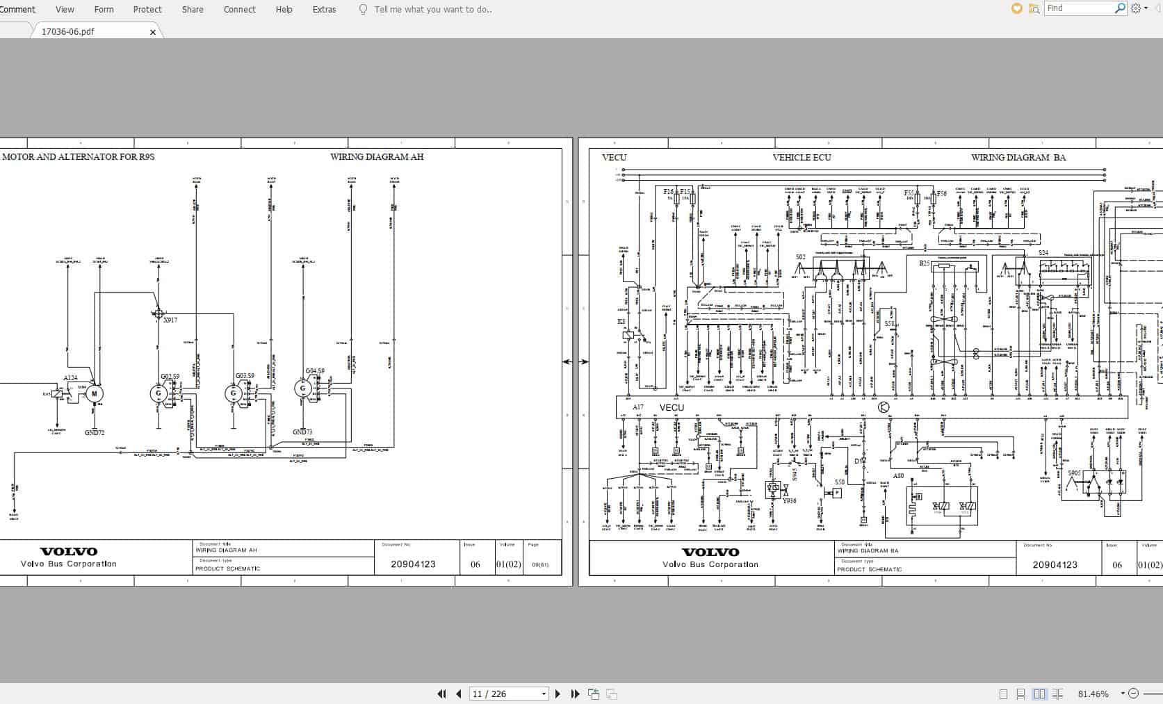 Volvo B9TL Trucks Service Manual Buses Wiring Diagrams 2